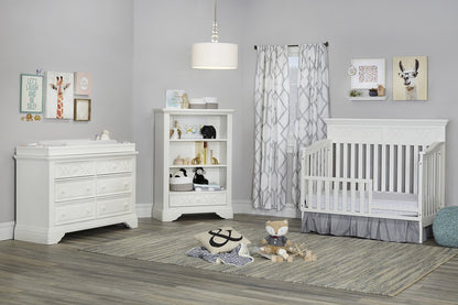 White Solid and Manufactured Wood Standard Four In One Convertible Crib HomeRoots