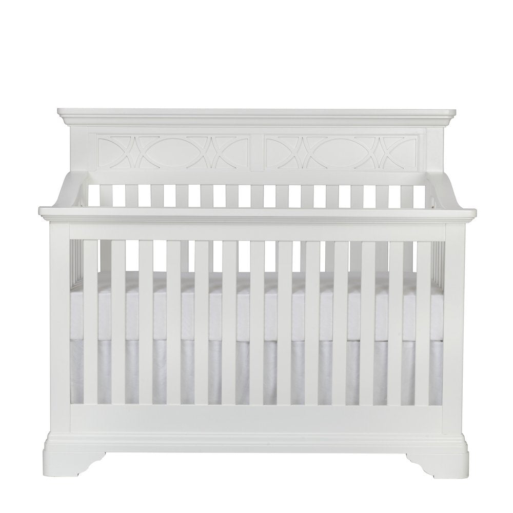 White Solid and Manufactured Wood Standard Four In One Convertible Crib HomeRoots