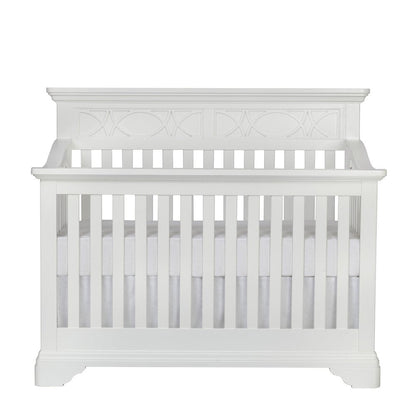White Solid and Manufactured Wood Standard Four In One Convertible Crib HomeRoots