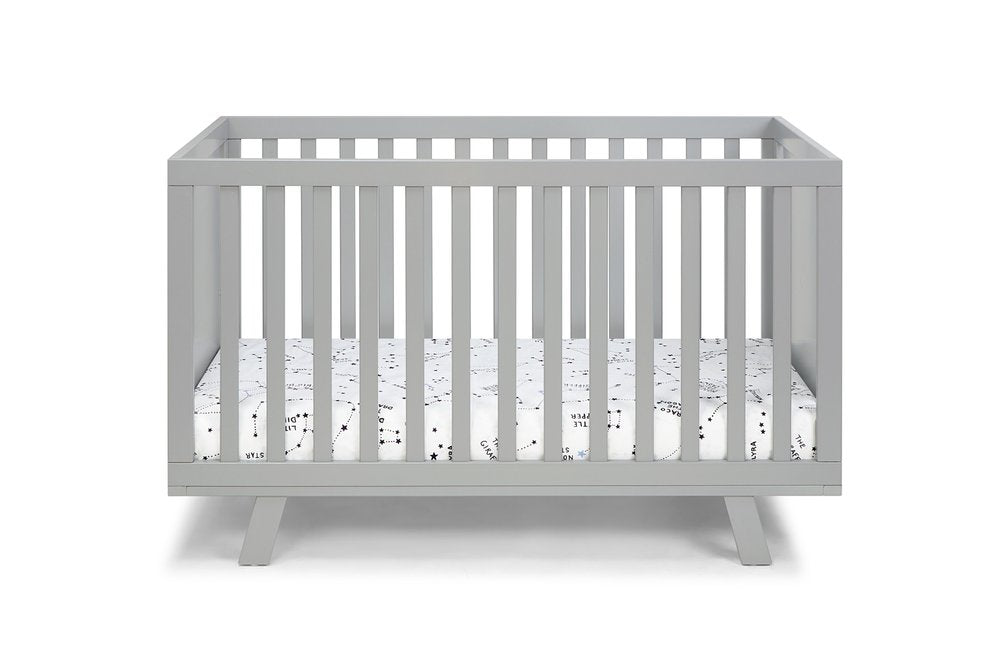 Light Gray Solid and Manufactured Wood Standard Three In One Convertible Crib HomeRoots