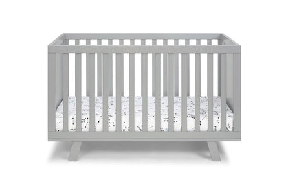 Light Gray Solid and Manufactured Wood Standard Three In One Convertible Crib HomeRoots