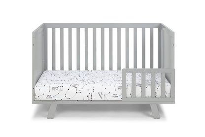 Light Gray Solid and Manufactured Wood Standard Three In One Convertible Crib HomeRoots