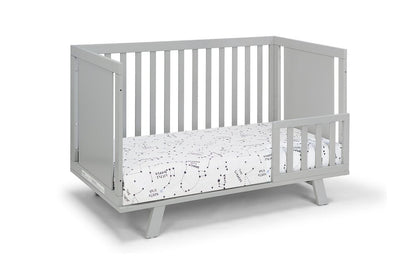Light Gray Solid and Manufactured Wood Standard Three In One Convertible Crib HomeRoots