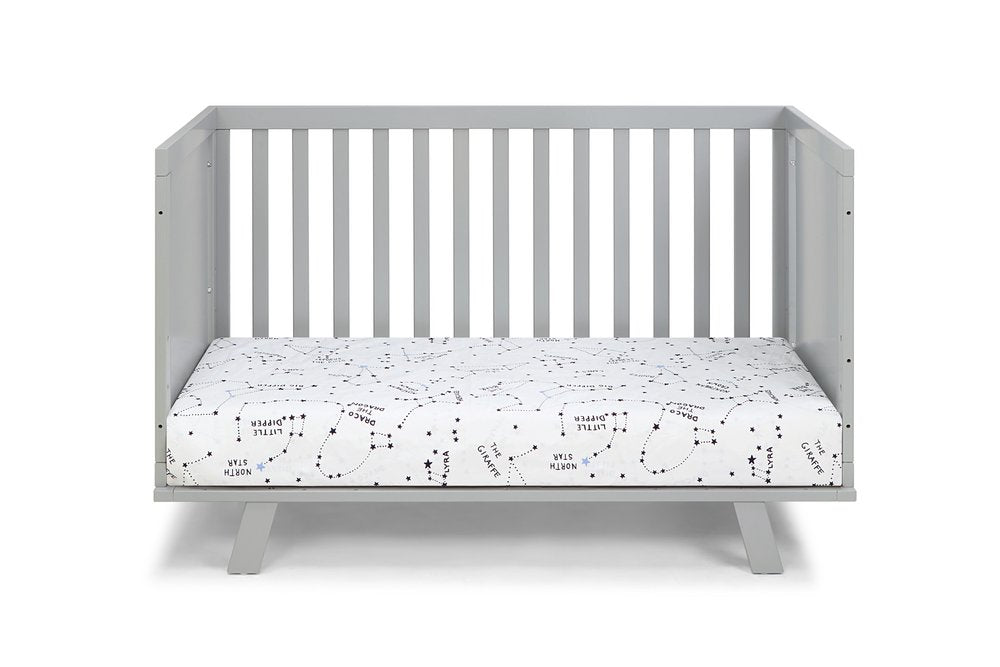 Light Gray Solid and Manufactured Wood Standard Three In One Convertible Crib HomeRoots