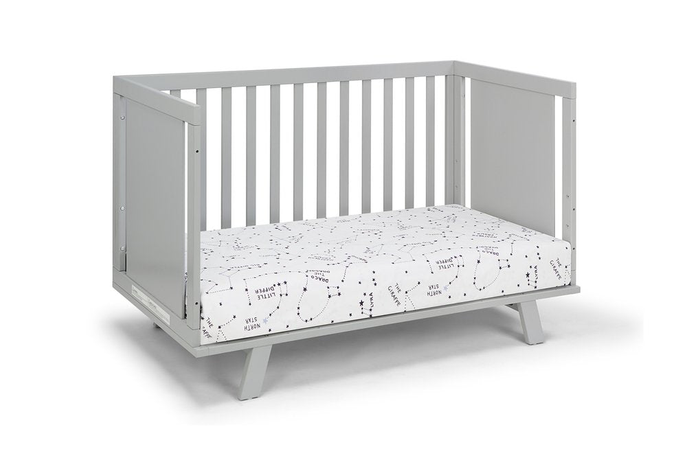 Light Gray Solid and Manufactured Wood Standard Three In One Convertible Crib HomeRoots