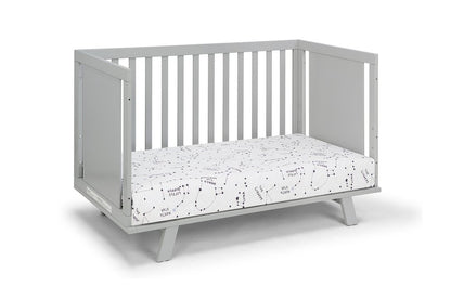 Light Gray Solid and Manufactured Wood Standard Three In One Convertible Crib HomeRoots