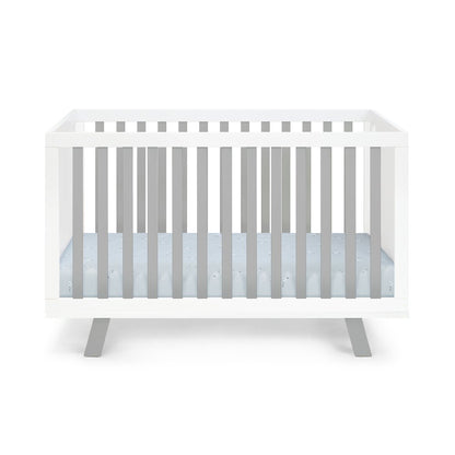 Gray and White Solid and Manufactured Wood Standard Three In One Convertible Crib HomeRoots