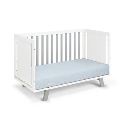 Gray and White Solid and Manufactured Wood Standard Three In One Convertible Crib HomeRoots
