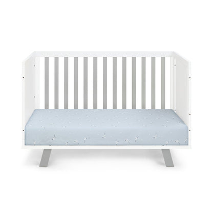 Gray and White Solid and Manufactured Wood Standard Three In One Convertible Crib HomeRoots