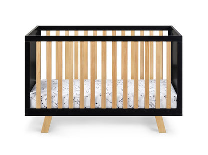 Black Solid and Manufactured Wood Standard Three In One Convertible Crib HomeRoots