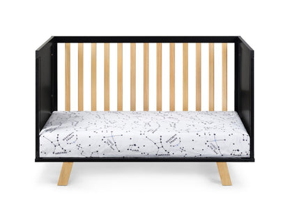 Black Solid and Manufactured Wood Standard Three In One Convertible Crib HomeRoots