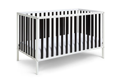 Black and White Solid and Manufactured Wood Standard Three In One Convertible Crib HomeRoots