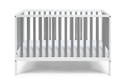 Gray and White Solid and Manufactured Wood Standard Three In One Convertible Crib HomeRoots