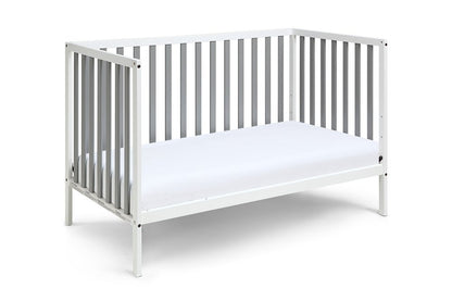 Gray and White Solid and Manufactured Wood Standard Three In One Convertible Crib HomeRoots