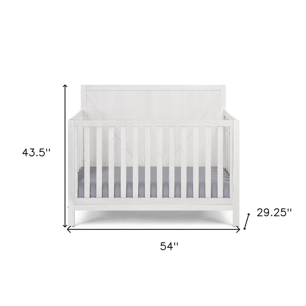 Gray Solid and Manufactured Wood Standard Four In One Convertible Crib HomeRoots