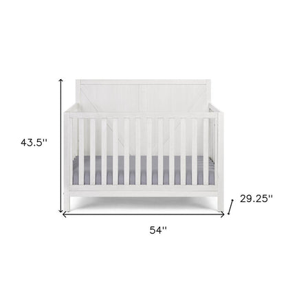 Gray Solid and Manufactured Wood Standard Four In One Convertible Crib HomeRoots