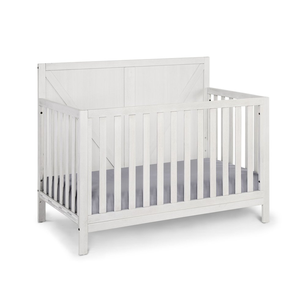 Gray Solid and Manufactured Wood Standard Four In One Convertible Crib HomeRoots