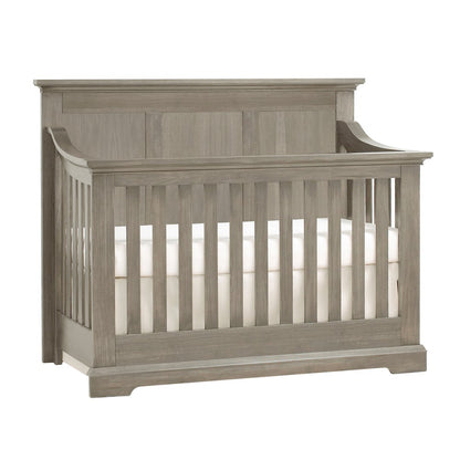 Ash Gray Solid and Manufactured Wood Standard Four In One Convertible Crib HomeRoots