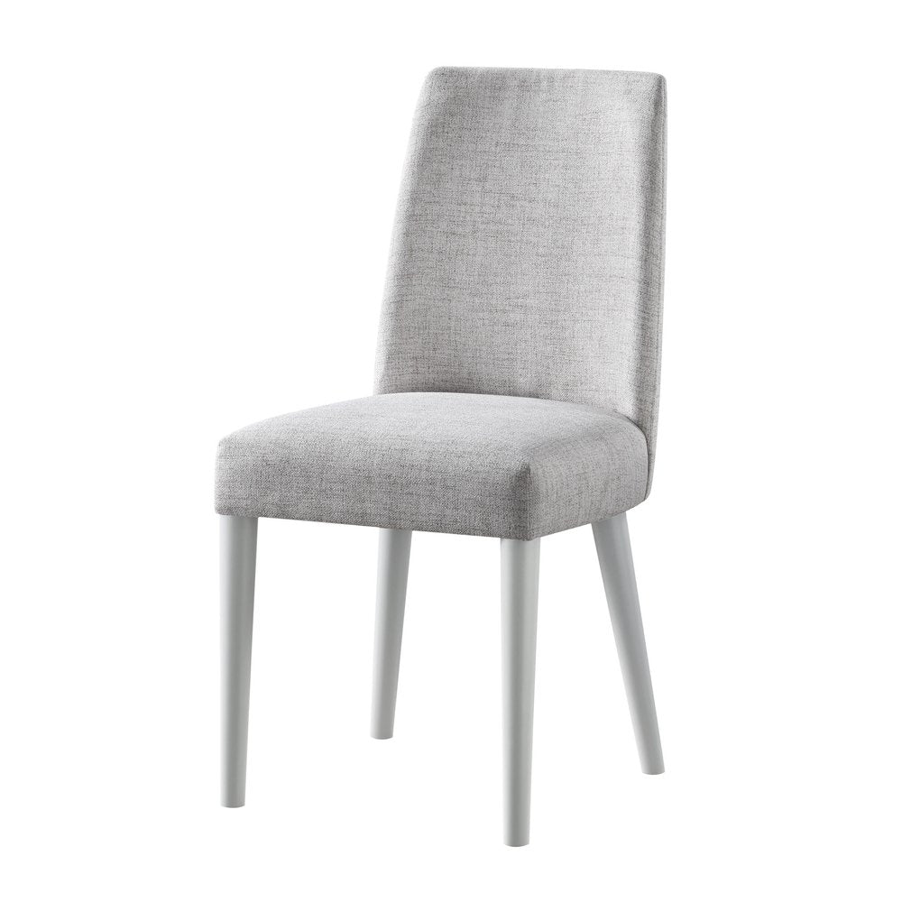 23" Gray Solid Wood And Fabric Upholstered Parsons Chair HomeRoots