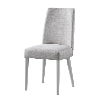 23" Gray Solid Wood And Fabric Upholstered Parsons Chair HomeRoots