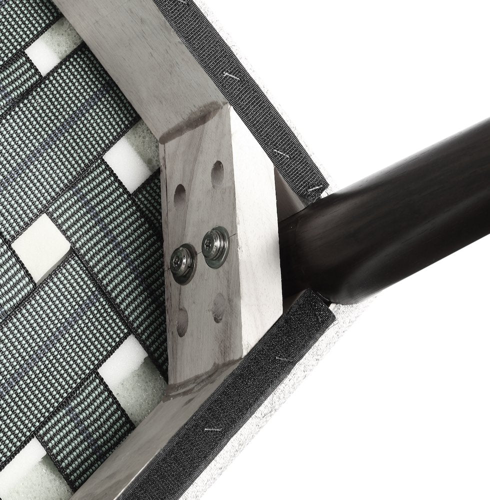 23" Gray And Natural Solid Wood and Upholstered Fabric Parsons Chair HomeRoots