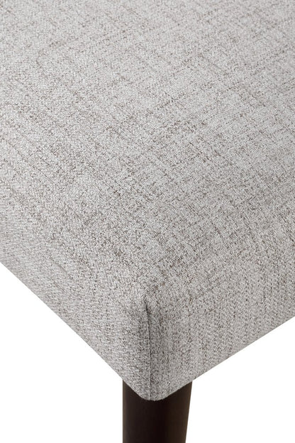 23" Gray And Natural Solid Wood and Upholstered Fabric Parsons Chair HomeRoots