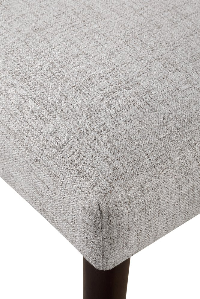 23" Gray And White Solid Wood And Upholstered Fabric Parsons Chair HomeRoots