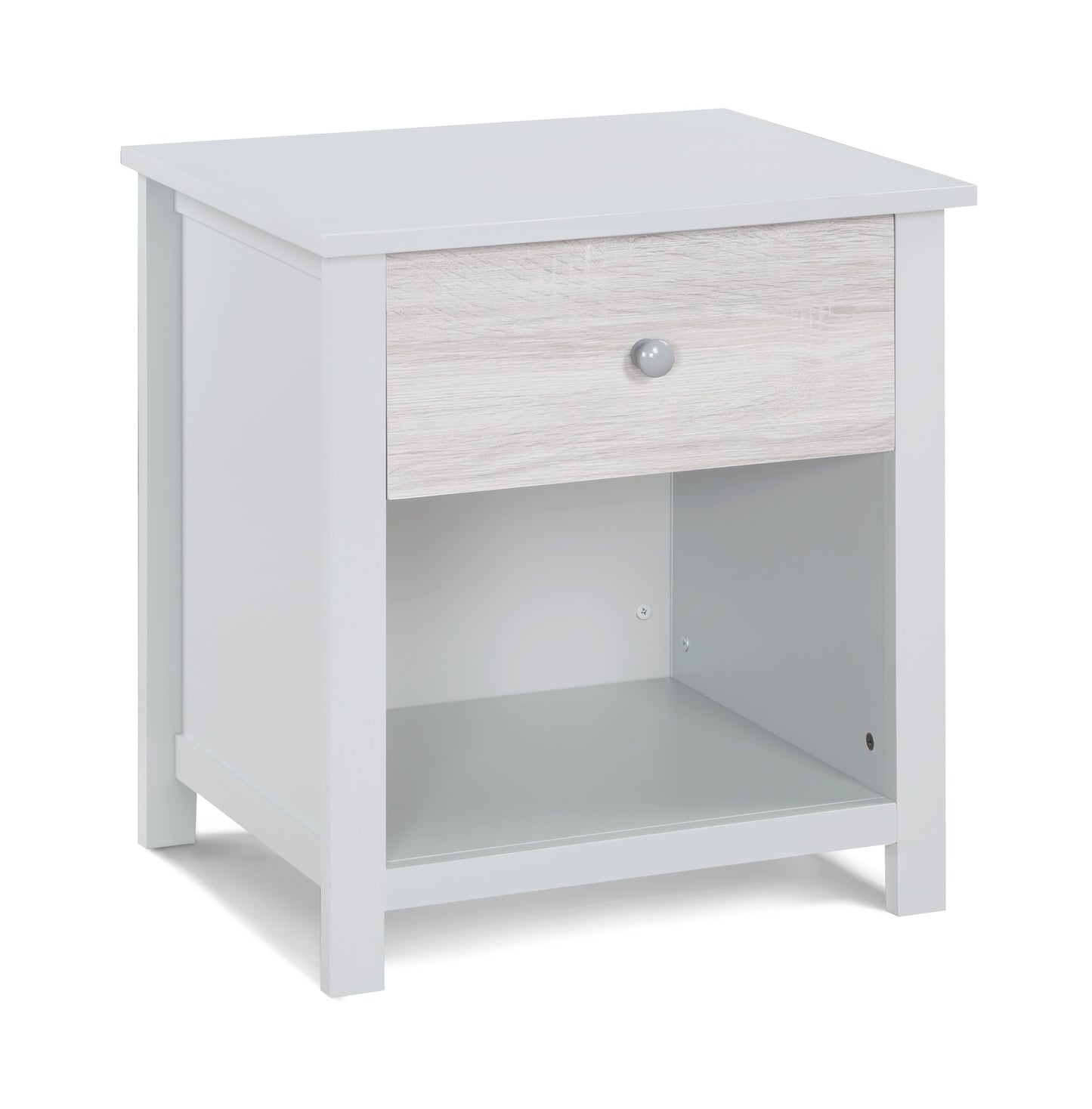 24" Gray One Drawer Nightstand