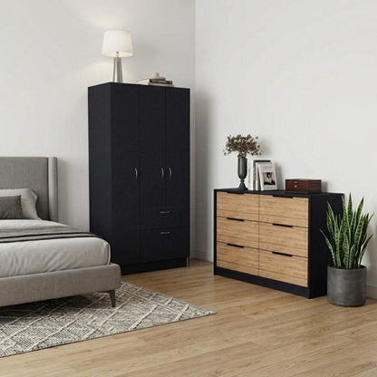 Two Piece Brown and Black Bedroom Set HomeRoots