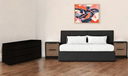 Three Piece Brown and Black Bedroom Set HomeRoots