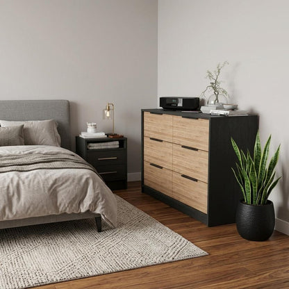 Two Piece Black and Gray Bedroom Set HomeRoots