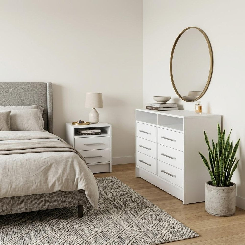 Two Piece White Bedroom Set HomeRoots