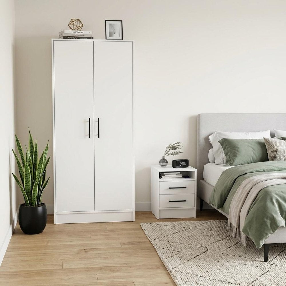 Two Piece White Bedroom Set HomeRoots