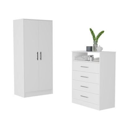 Two Piece White Bedroom Set HomeRoots