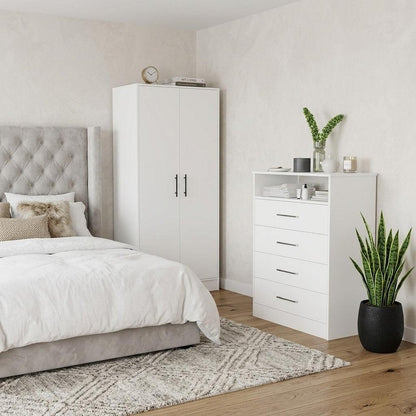Two Piece White Bedroom Set HomeRoots