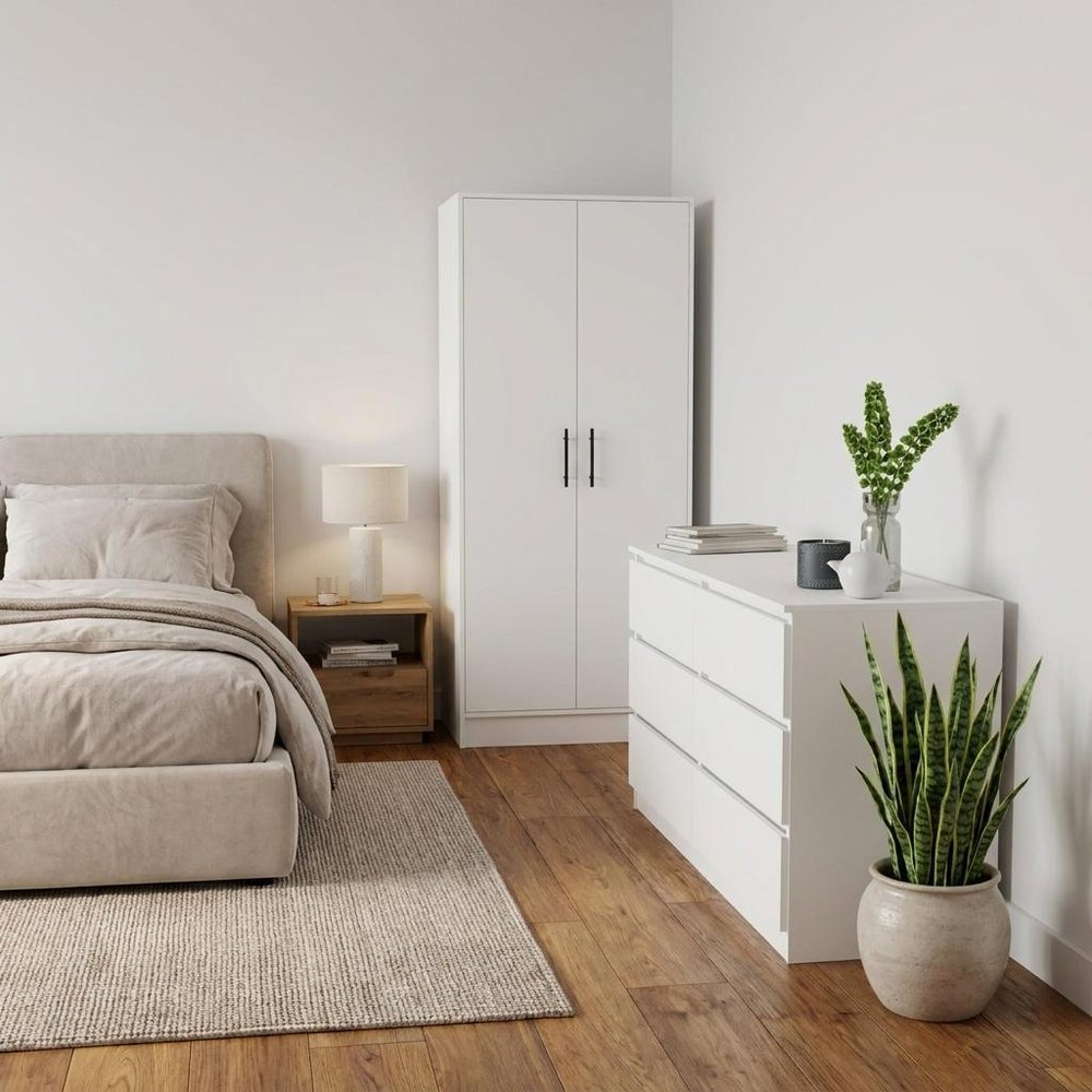 Two Piece White Bedroom Set HomeRoots