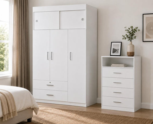 Two Piece White Bedroom Set HomeRoots