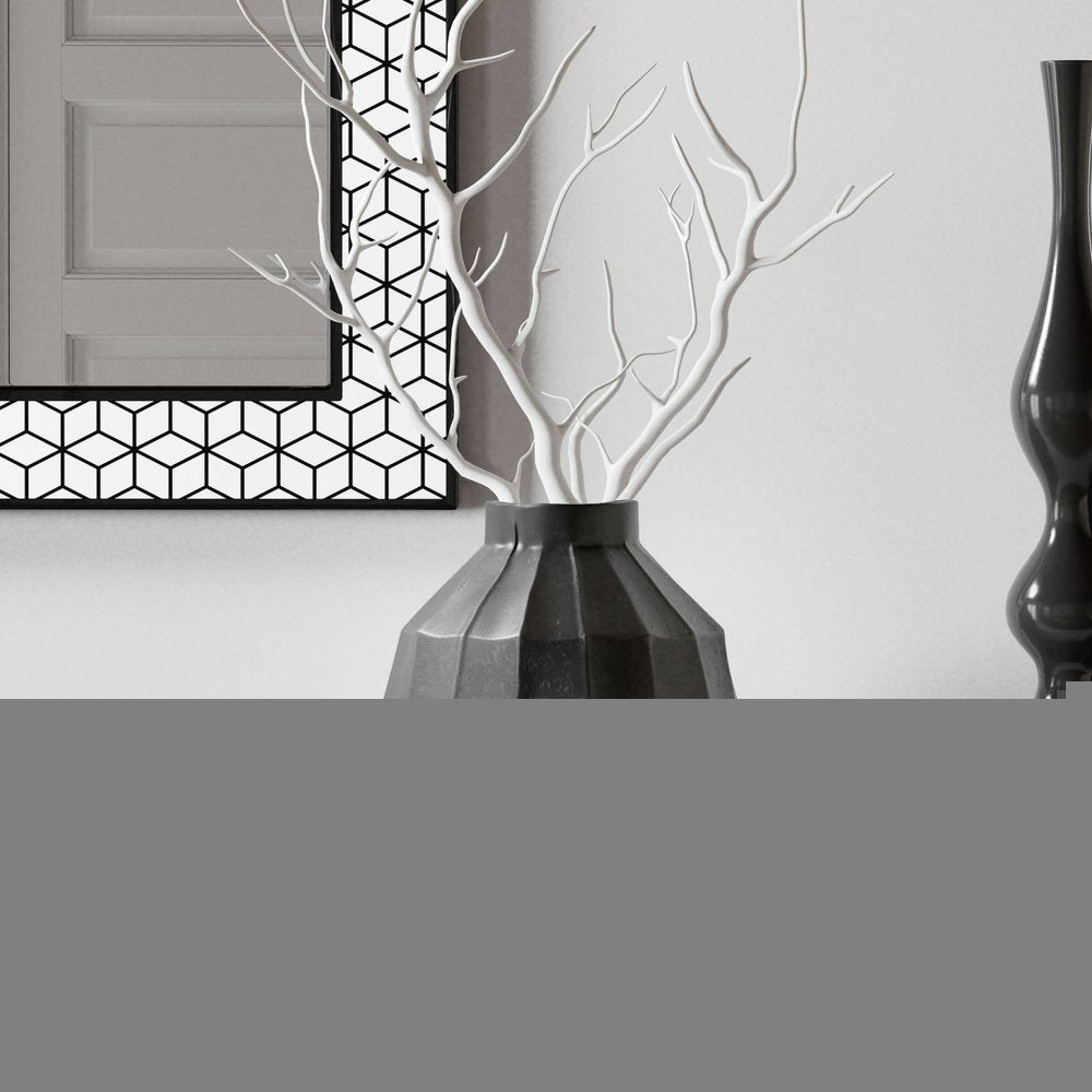 11" Gray Geometric Round Aluminum Table Vase HomeRoots