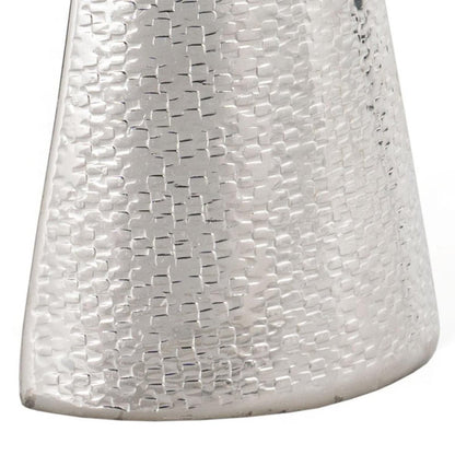 10" Silver Hammered Cone Aluminum Table Vase HomeRoots