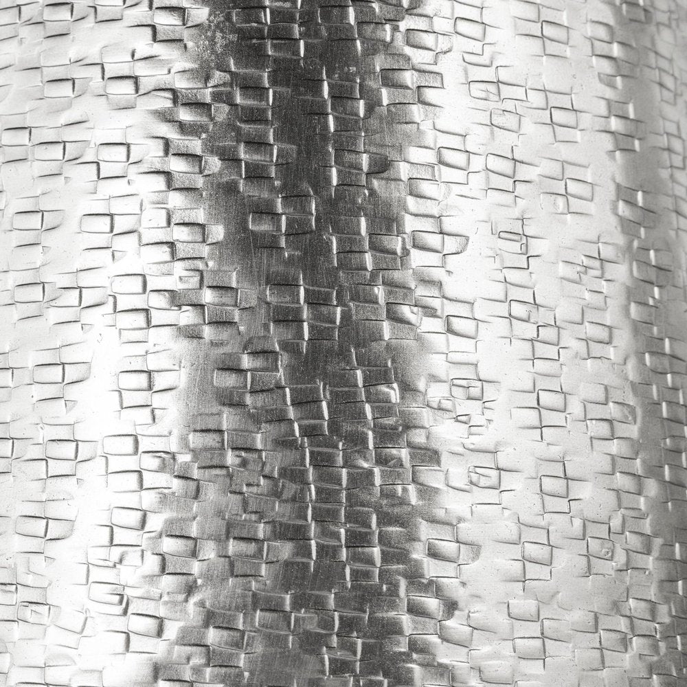 10" Silver Hammered Cone Aluminum Table Vase HomeRoots