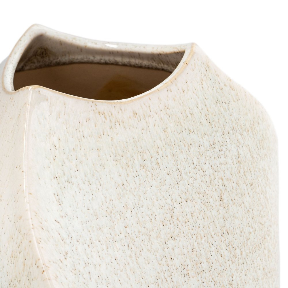 12" Green and Ivory Ombre Wavy Ceramic Table Vase HomeRoots
