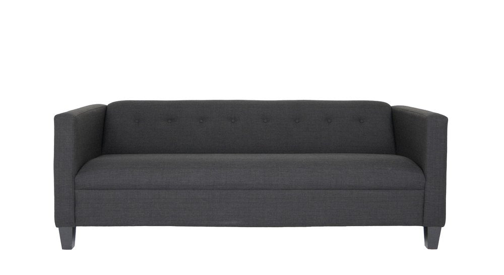 80" Black Polyester Sofa HomeRoots