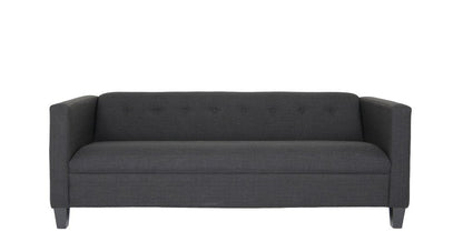 80" Black Polyester Sofa HomeRoots