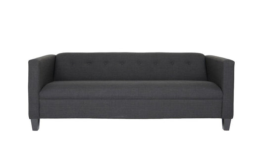 80" Black Polyester Sofa HomeRoots