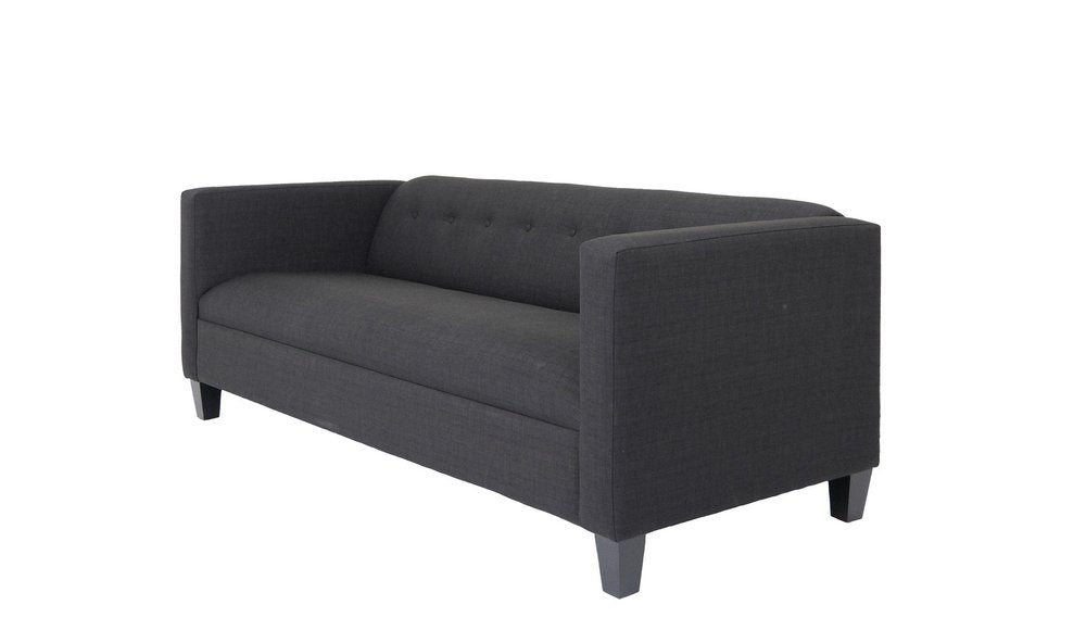 80" Black Polyester Sofa HomeRoots