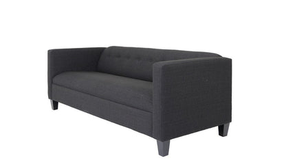 80" Black Polyester Sofa HomeRoots
