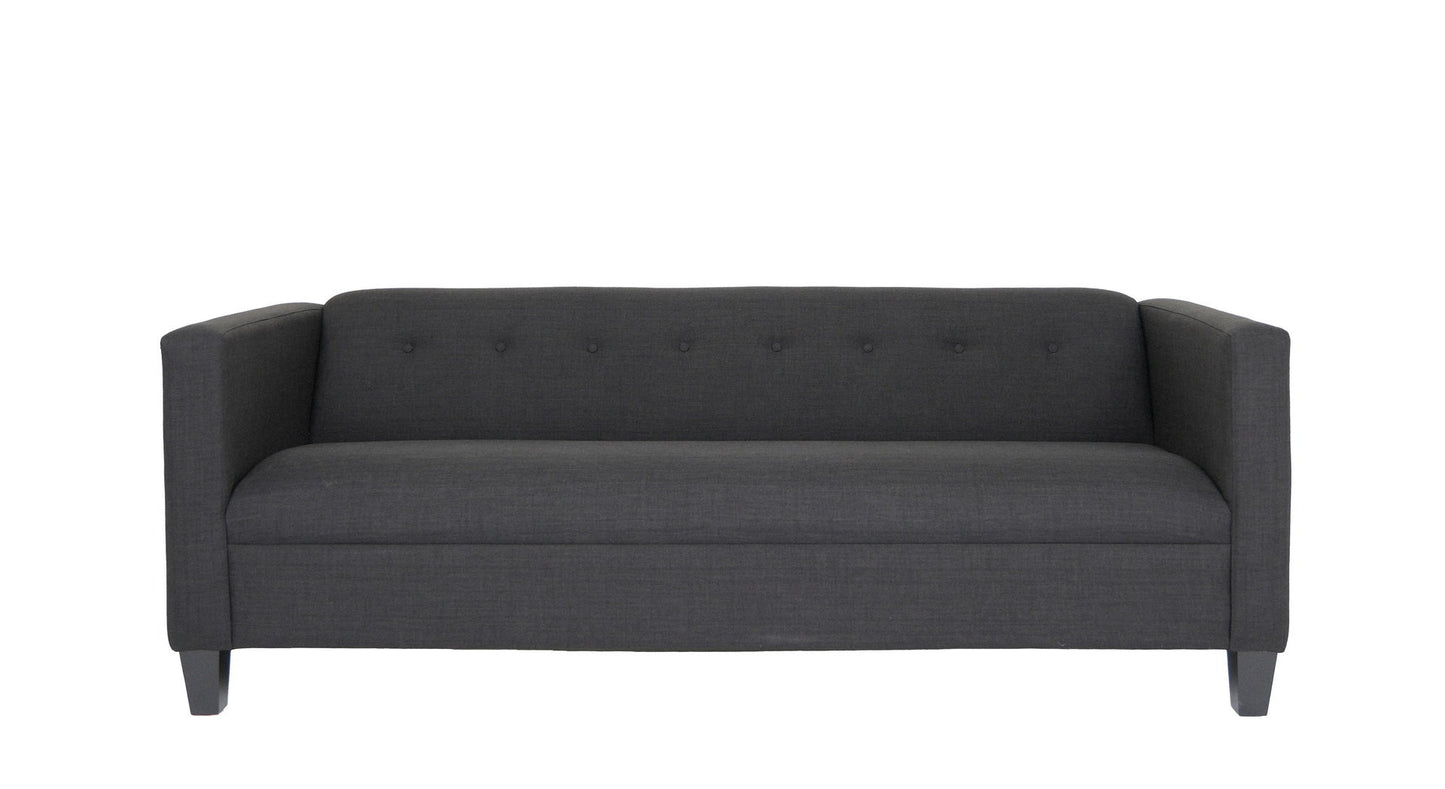 80" Black Polyester Sofa