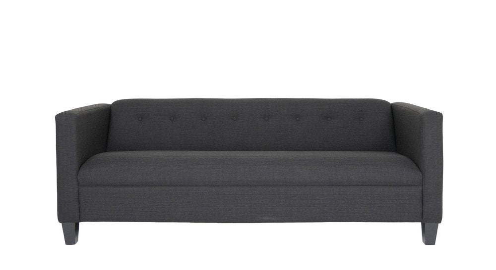 80" Black Polyester Sofa HomeRoots
