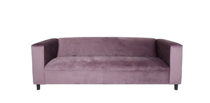 72" Lavender Velvet Sofa With Black Legs HomeRoots