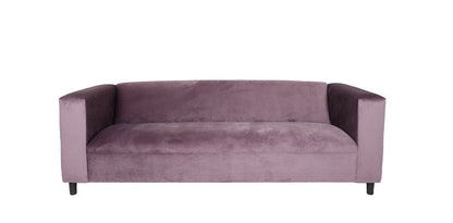 72" Lavender Velvet Sofa With Black Legs HomeRoots